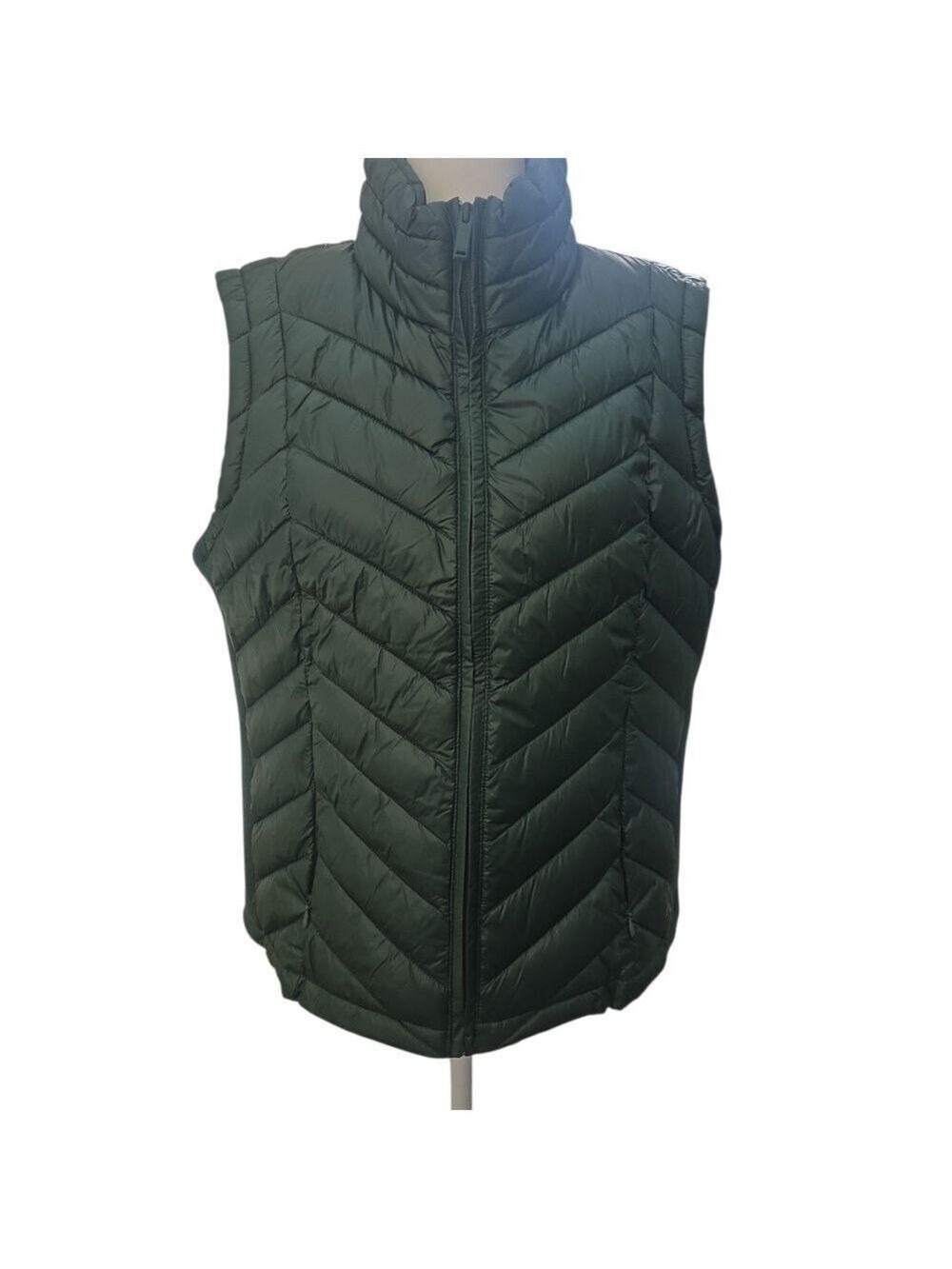 Calvin Klein Dark Green Quilted Vest L